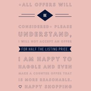 All offers will be considered!